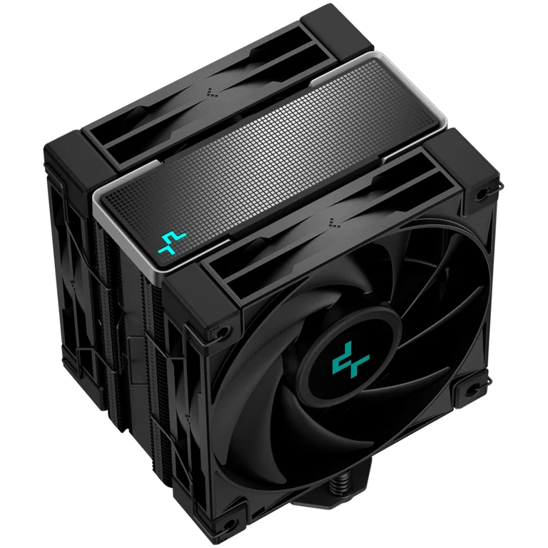 DeepCool AK400 ZERO DARK PLUS, CPU Air Cooler, 2x120mm FDB PWM Fan, Core Touch Technology 2.0, 4 Heatpipes, LGA1851/1700/1200/115x, AMD AM5/AM4, 127x123x155 mm(LxWxH), 3Y, R-AK400-BKNNMD-G-1