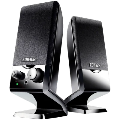 Edifier M1250 2.0 Audio System, USB, AUX, 1.2W (RMS), Volume Control, Black
