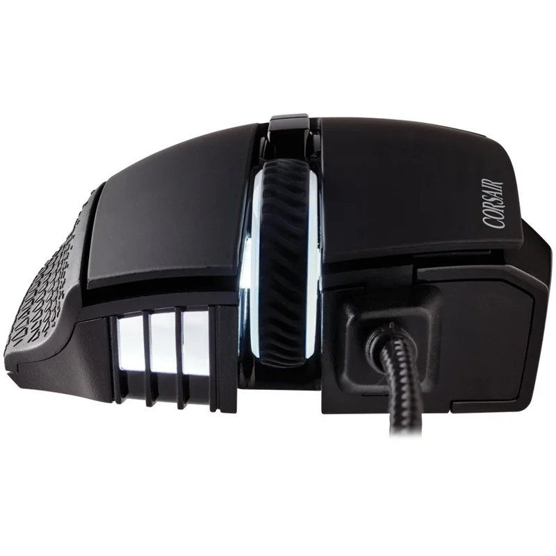 CORSAIR SCIMITAR RGB ELITE, MOBA/MMO, Black, Backlit RGB LED, 18000 DPI, Optical