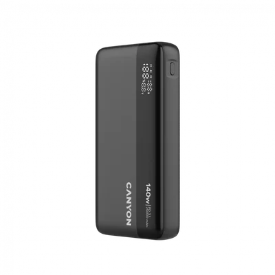 Външна батерия CANYON OnPower 240 PB-240 25000mAh 140W Power Delivery, три порта, дисплей, тъмно сив