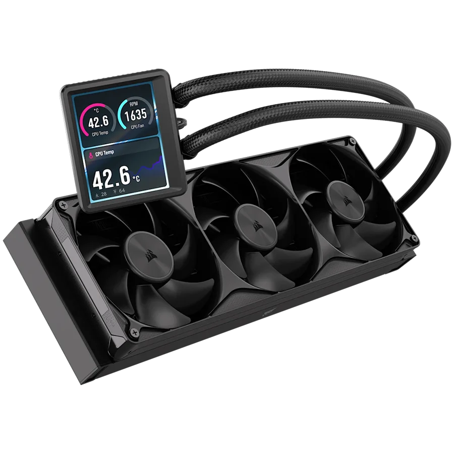 CORSAIR NAUTILUS II 360 RS LCD, 360mm Radiator, Liquid CPU Cooler
