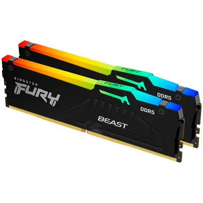 Kingston 64GB 5600MT/s DDR5 CL36 DIMM (Kit of 2) FURY Beast RGB