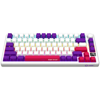 LORGAR KBP7075W, Wireless 75% Mechanical Gaming Keyboard Pro, White, EN layout