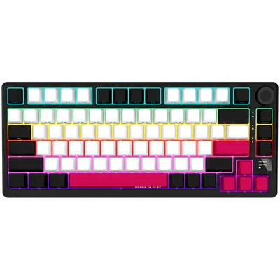 LORGAR KBP7075W, Wireless 75% Mechanical Gaming Keyboard Pro, Black/red, EN layout