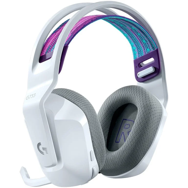 Гейминг слушалки Logitech G733 LIGHTSPEED Wireless RGB, бели