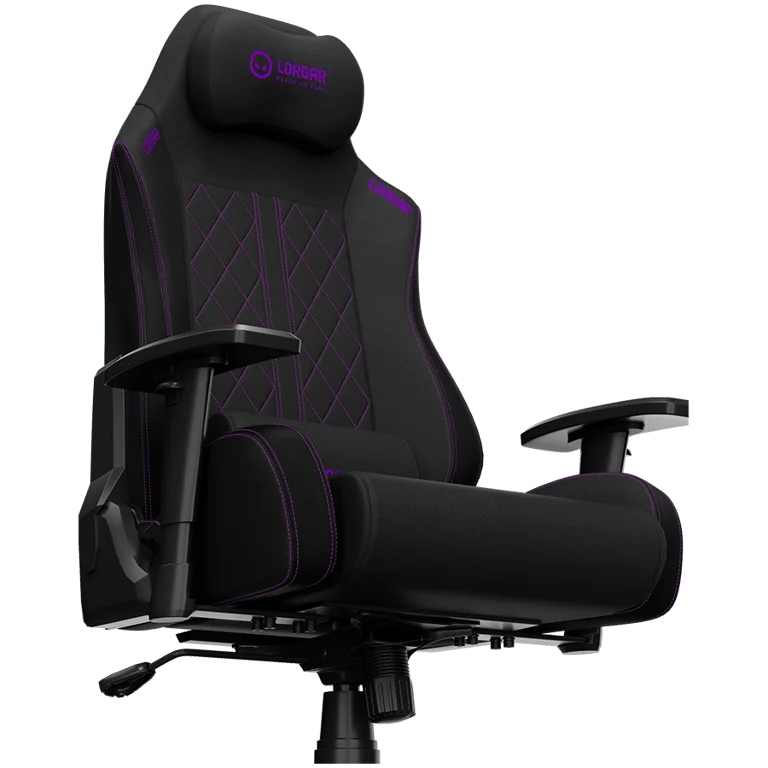 LORGAR CHA41, Ergonomic Gaming Chair Advanced, premium anti-stain fabric, Black/purple