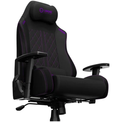 LORGAR CHA41, Ergonomic Gaming Chair Advanced, premium anti-stain fabric, Black/purple