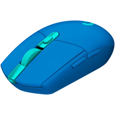 Logitech G305 Wireless Mouse, Lightsync RGB, Lightspeed Wireless, HERO 12K DPI Sensor, 400 IPS, 6 Programmable Buttons, Blue