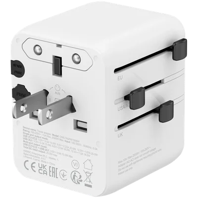 CANYON Travel Adapter OnTour 20 EU/UK/US/AUS 20W  White