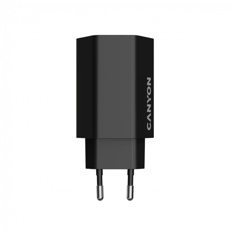 Захранващ адаптер CANYON HEXAGON 65 GaN 65W 2xUSB-C 1xUSB-A EU Черен