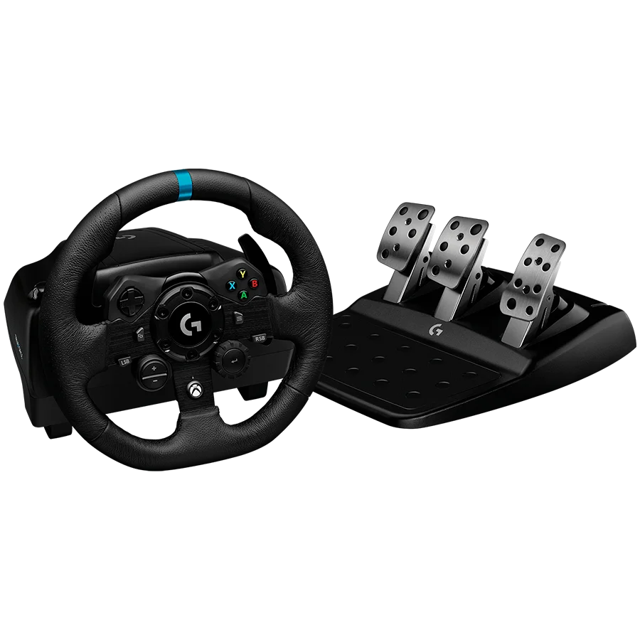 Гейминг волан с педали Logitech G923 SE с шифтер за Xbox Series X|S, Xbox One и PC, черен, USB