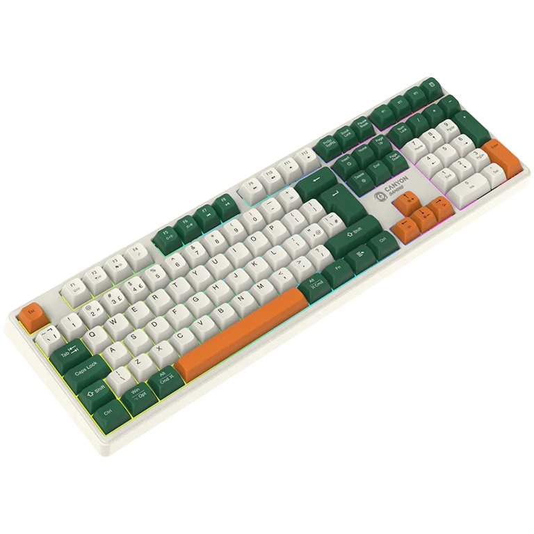 Гейминг клавиатура CANYON Shadder GKW-11 RGB механична безжична бяла