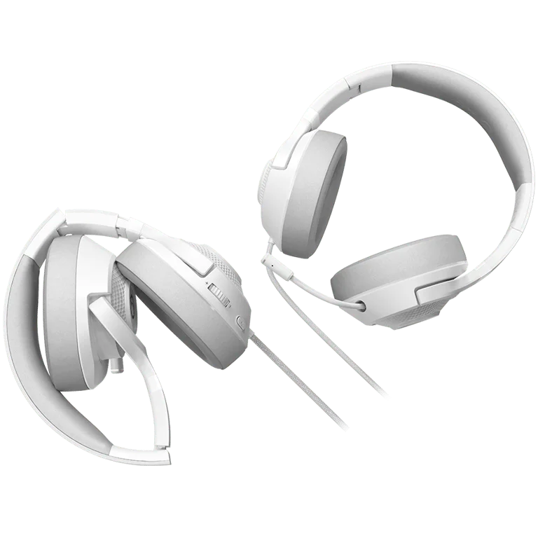 LORGAR Noah 101, Gaming headset with microphone, 3.5mm jack connection, cable length 2m, foldable design, PU leather ear pads, size: 185*195*80mm, 0.245kg, white