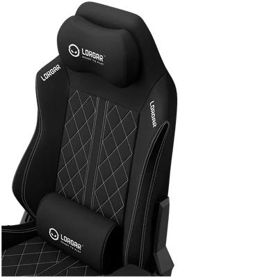 LORGAR CHA41, Ergonomic Gaming Chair Advanced, premium anti-stain fabric, Black/white