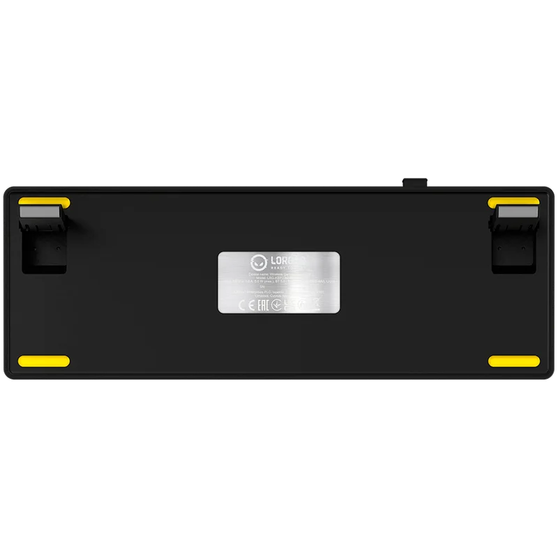 LORGAR KBP70MW, Wireless 65% Mechanical Gaming Keyboard Pro, Black/yellow, EN layout