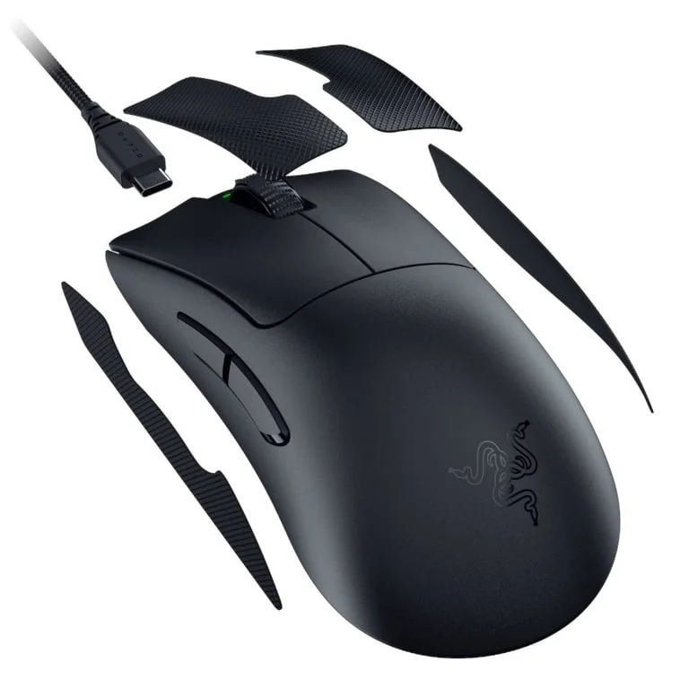 Гейминг мишка Razer DeathAdder V3 Pro RZ01-04630100-R3G1, безжична, 30000 dpi, Focus Pro 30K, 5 програмируеми бутона, черна