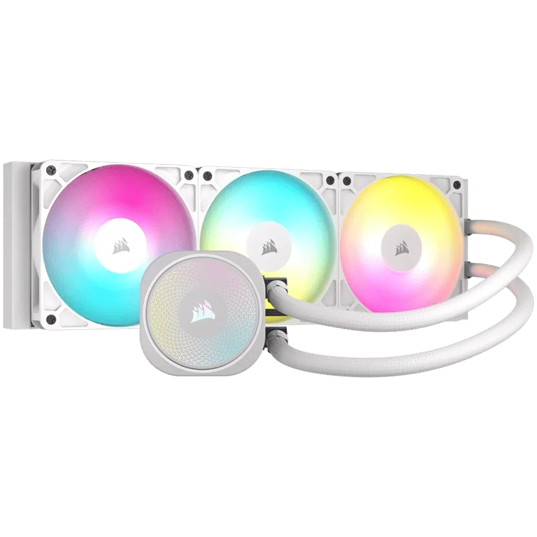 Охладителна система CORSAIR NAUTILUS 360 ARGB, 360mm радиатор, бял