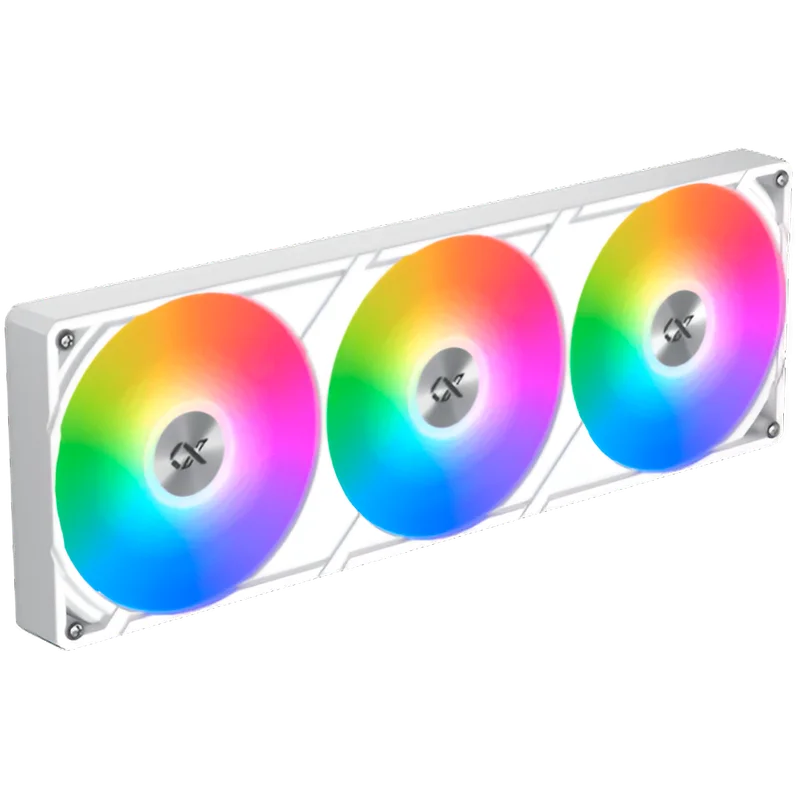 Охладител XIGMATEK Connect Ultra 360 Arctic EN48388, течно охлаждане, бял, Curved OLED помпа, ARGB PWM вентилатори