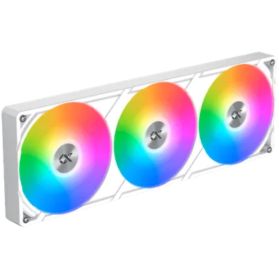 Охладител XIGMATEK Connect Ultra 360 Arctic EN48388, течно охлаждане, бял, Curved OLED помпа, ARGB PWM вентилатори