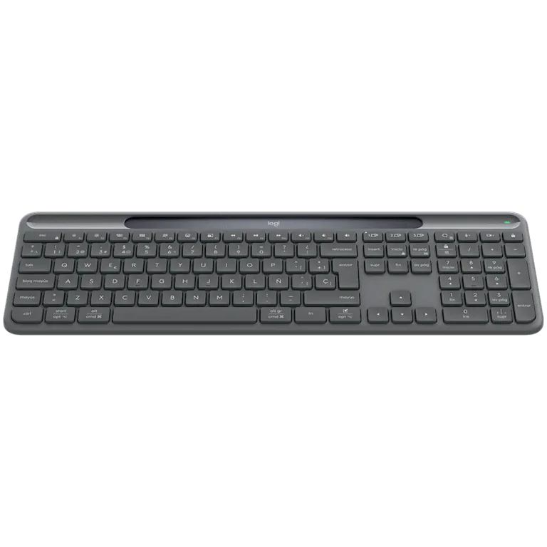 Клавиатура Logitech Slim Solar+ за бизнес, графит, безжична, Bluetooth/2.4GHz, US English