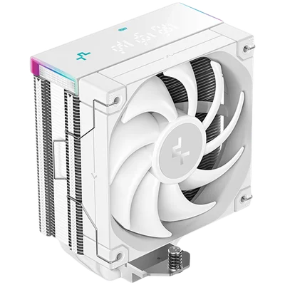 Охладител за процесор PROTECH DeepCool AK400 DIGITAL PRO WH R-AK400-WHAPMN-G, 1x120mm FT12 SE PWM вентилатор, дигитален дисплей, ARGB, Core Touch Technology 2.0, 4 топлинни тръби, бял