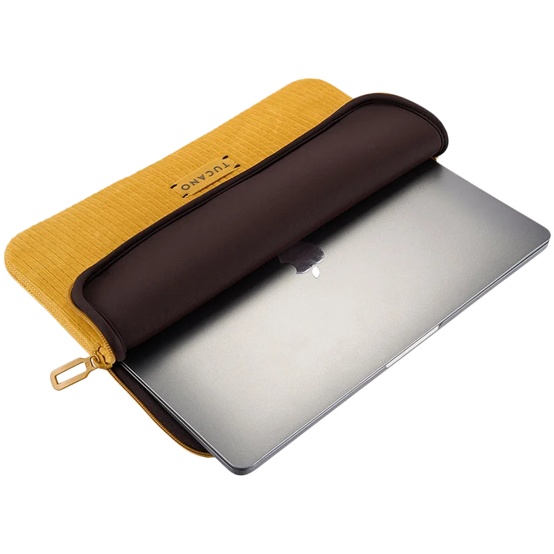 TUCANO VELLUTO 2 Sleeve for MacBook Pro 14 / Laptop 13, Yellow
