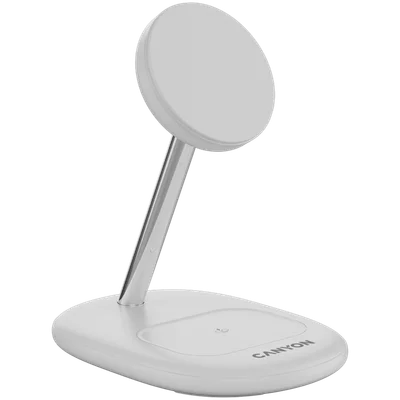 CANYON wireless charger WCS-205 15W Qi2 2in1 White