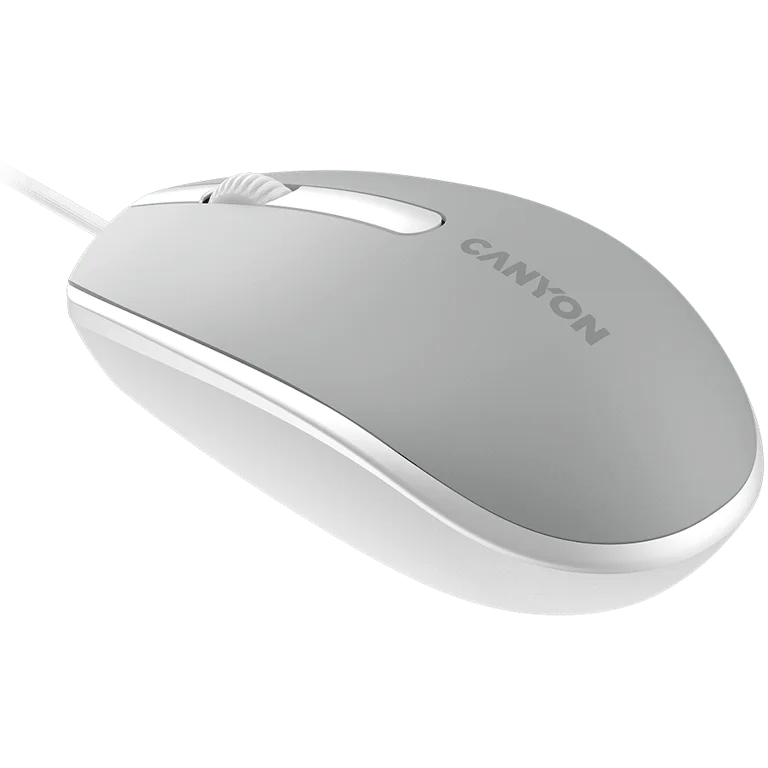 Мишка CANYON – M-10, с кабел, тъмно сива