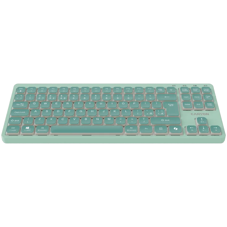Клавиатура CANYON OnType 10 механична TKL нископрофилна с кабел зелен