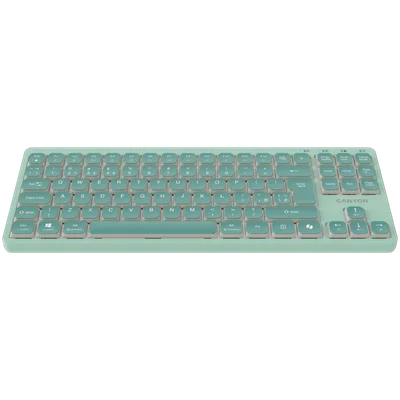 Клавиатура CANYON OnType 10 механична TKL нископрофилна с кабел зелен