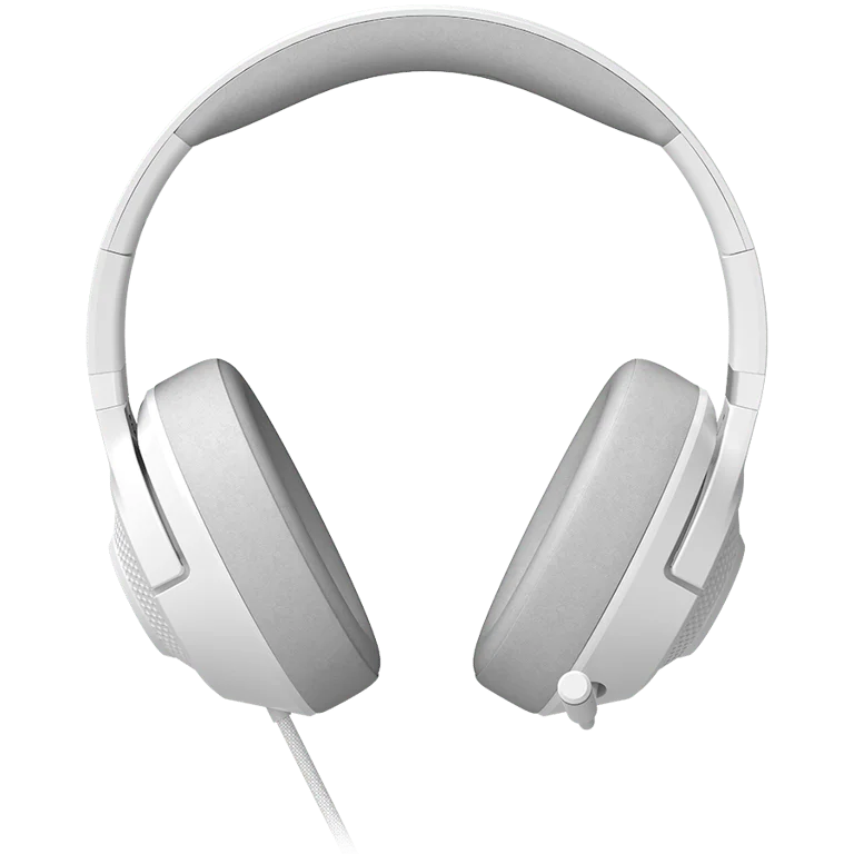 LORGAR Noah 101, Gaming headset with microphone, 3.5mm jack connection, cable length 2m, foldable design, PU leather ear pads, size: 185*195*80mm, 0.245kg, white