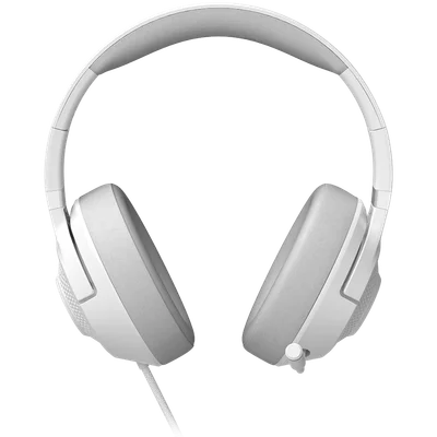 LORGAR Noah 101, Gaming headset with microphone, 3.5mm jack connection, cable length 2m, foldable design, PU leather ear pads, size: 185*195*80mm, 0.245kg, white