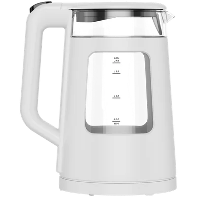 AENO Electric Kettle EK6: 1850-2200W, 2L, Strix, Square-shaped body, Transparent lid, High Resistant Glass, LED-Illumination, Auto Power Off, Dry tank Protection