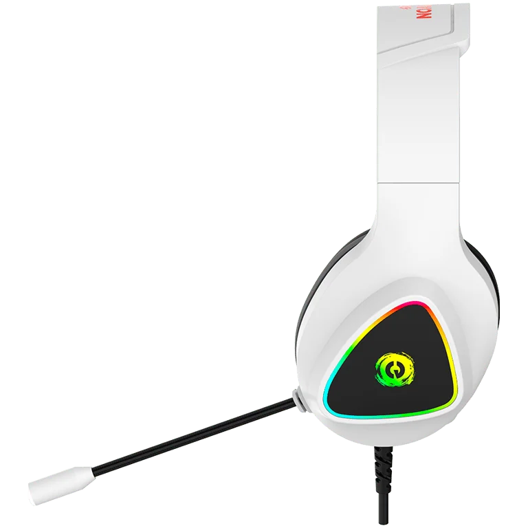 Гейминг слушалки CANYON – Shadder GH-6, бели, 50 mm драйвери, RGB подсветка, кабелни
