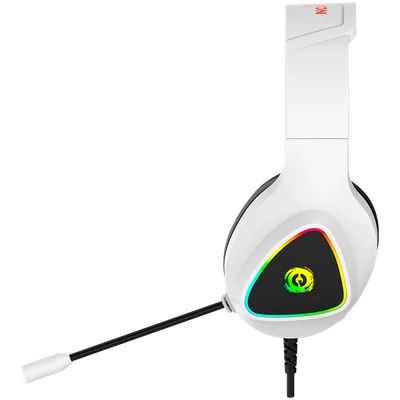 Гейминг слушалки CANYON – Shadder GH-6, бели, 50 mm драйвери, RGB подсветка, кабелни
