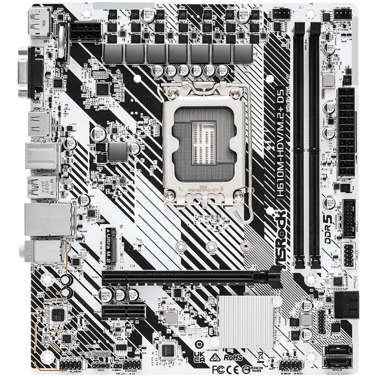 Дънна платка ASROCK H610M-HDV/M.2+ D5 Micro ATX LGA1700 DDR5