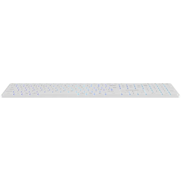 Клавиатура CANYON HKB-W11 безжична RGB Dual Mode UK/US, бяла