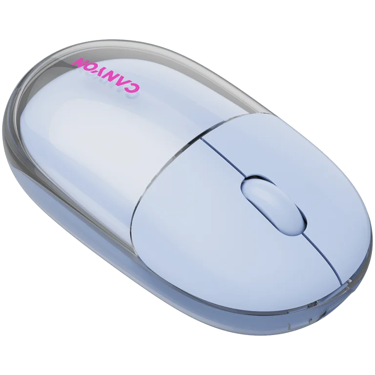 Мишка Canyon OnClick 24 Безжична 1200 DPI Bluetooth/RF Прозрачна/Синя