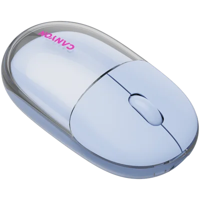 Мишка Canyon OnClick 24 Безжична 1200 DPI Bluetooth/RF Прозрачна/Синя