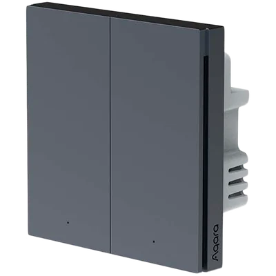 Aqara Smart Wall Switch H1 (no neutral, double rocker): Model No: WS-EUK02; SKU: AK072RUG01