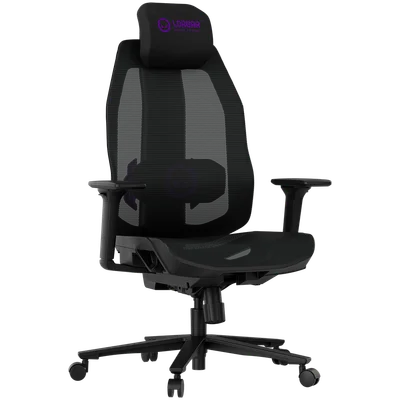 Гейминг стол LORGAR – CHP51 Pro Mesh, черен, регулируем, 4D подлакътници