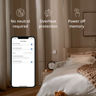 Смарт стенен ключ AQARA – WS-EUK01, ZigBee, 1 бутон, бял