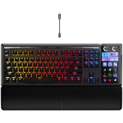 CORSAIR GALLEON 100 SD RGB Mechanical Gaming Keyboard, Backlit RGB LED, CORSAIR MLX Pulse, Black, Black PBT Keycaps