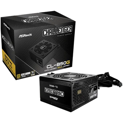 Asrock CL-850G, 850W, 80 Plus GOLD, Non Modular PSU, 2x EPS 12V CPU(4+4pin), 4x PCIe (6+2pin), 2x 4-pin connectors, 4x SATA, OCP, SCP, OVP, UVP, OTP, OPP protections, 120 mm Fan, ATX 3.1, 5Y warranty