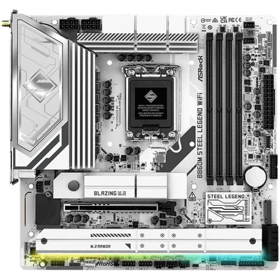 Дънна платка ASROCK Intel B860 4 слота DDR5 Wi-Fi Micro ATX