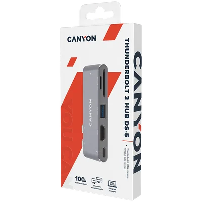 CANYON hub DS-5 7in1 Thunderbolt 3 Space Grey
