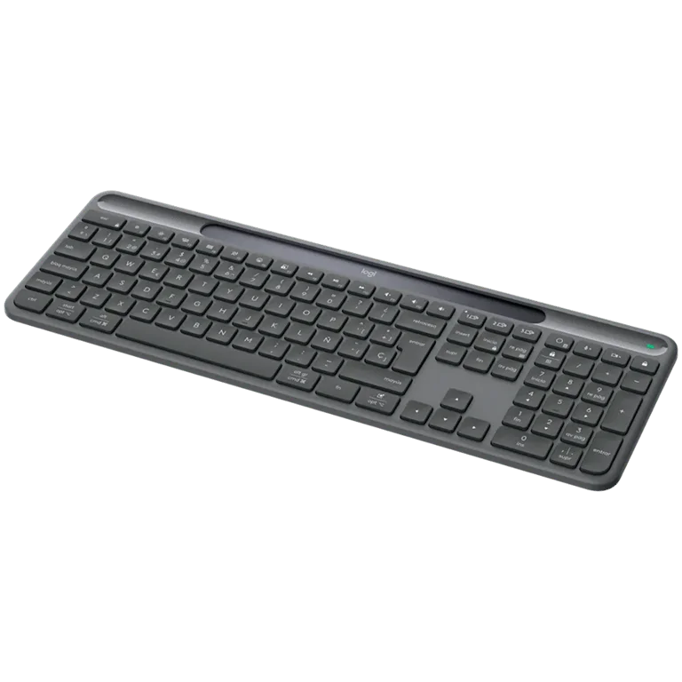 Клавиатура Logitech Slim Solar+ за бизнес, графит, безжична, Bluetooth/2.4GHz, US English