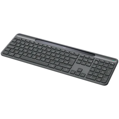 Клавиатура Logitech Slim Solar+ за бизнес, графит, безжична, Bluetooth/2.4GHz, US English