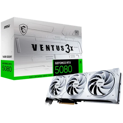 Видео карта MSI GeForce RTX 5080 VENTUS 3X OC WHITE 16GB GDDR7