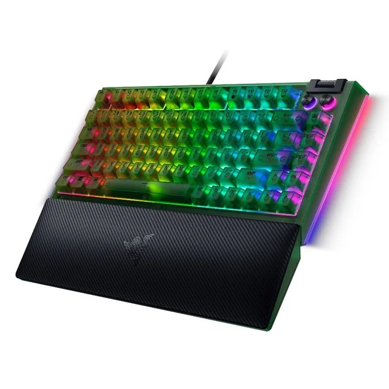 Гейминг клавиатура Razer BlackWidow V4 75% Phantom Green Edition RZ03-05003300-R3M1, механична, RGB подсветка, Hot-swappable, US разпределение